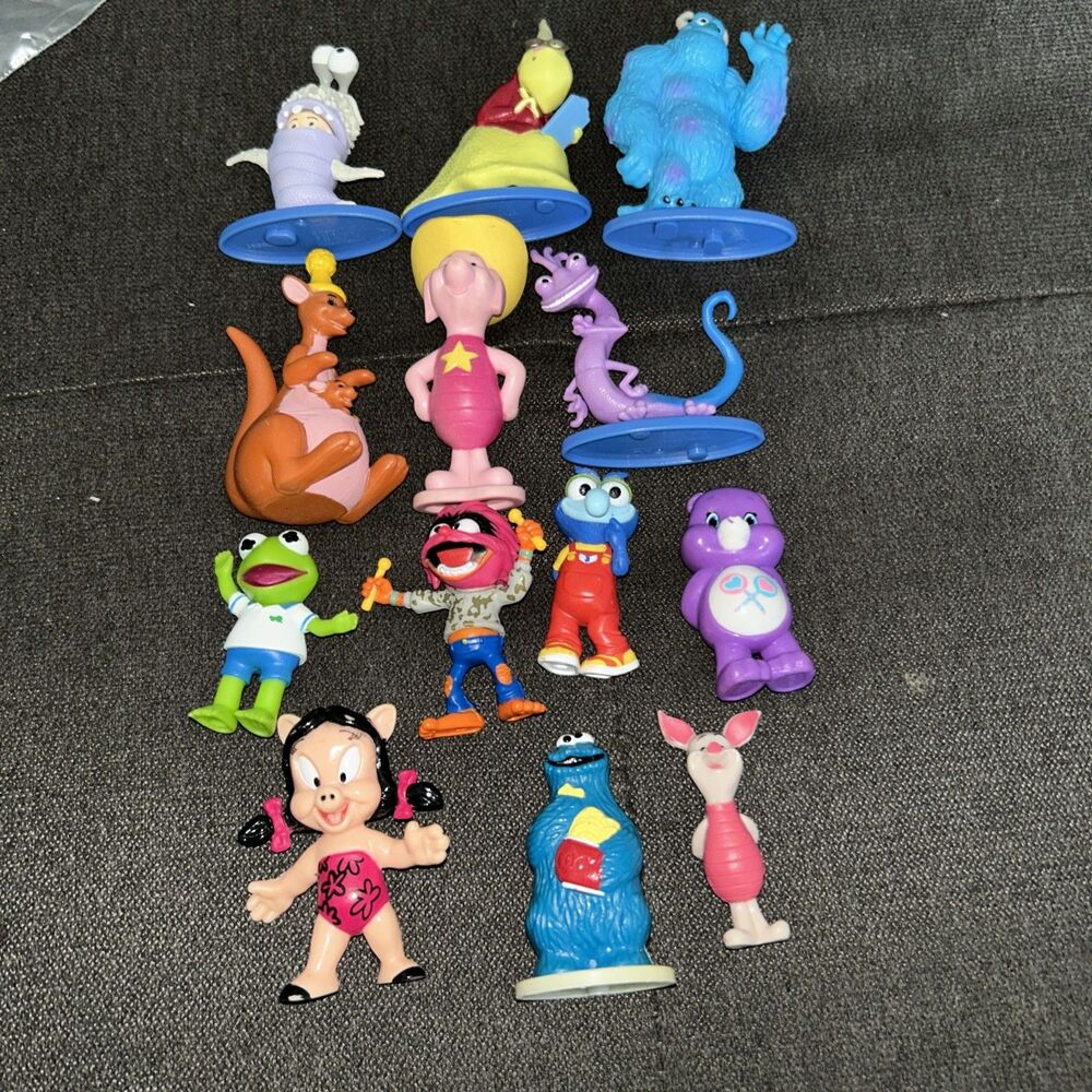 Disney Authentic Plastic 2" Figures: Kermit, Gonzo, piggy, monster Inc 13pc